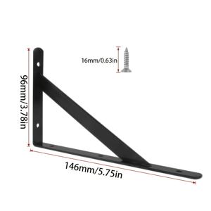 TEMU 12개입 고강도 금속 계단 난간 브래킷 세트 (90도 삼각 지지대 2개, 장착 나사 10개 포함), 벽걸이형 L자형 난간 브래킷, 안정적인 하중 지지, 플로팅 스타이즈, 난간 및 난간 설치에 적합