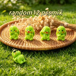 3D 거북이 펜던트 12개, 주얼리 제작, DIY 공예용, 꼬리 포함 수지 동물 참 - DIY 주얼리 비즈, 지퍼 풀, 창의적인 선물용 액세서리용