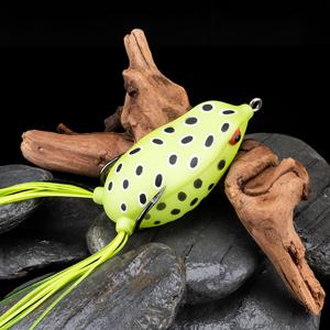 TEMU 점박이 천둥개구리 낚시 루어 1개 - 6.8cm/17.5g 바이오닉 플로팅 개구리, 바닷물 및 민물용, 농어, ぱ이크, 송어용 사실적인 플로팅 미끼, 박스포장 (제품 정보 개정 없음)