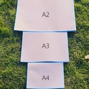 50장 매트 마감 좌표 그리드 종이, A3/A4 사이즈 - 공학 및 건축 설계에 이상적, 정밀 도면 및 계산을 위한 작은 사각 그리드 라인, 그리드 노트북