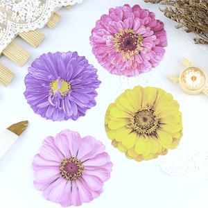 4개 컬러 장미 스티커 메모, 총 100매, 꽃 모양 메모 패드, 귀여운 플로럴 노트지, 사무실, 학교 및 가정용 문구 선물 세트