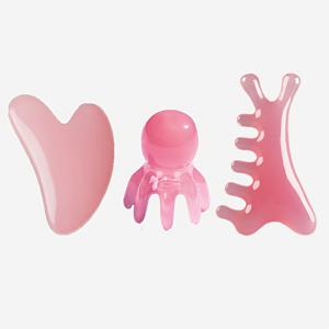 3개 세트의 괄사 스크레이퍼 | 다기능 레진 괄사 도구 - 전통 스크레이핑 도구, 얼굴 및 바디 마사지기, 페이셜 케어 도구, 남녀를 위한 셀프 케어 선물