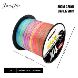 TEMU A JESHUPEY 300/500M 폴리에틸렌 소재의 바다 낚싯줄. 4합 브레이드 구조로, 얼음 낚시, 메인 라인 또는 루어 낚시 리더, 브레이드 낚시망 및 연날이 라인 제작에 널리 사용됩니다.