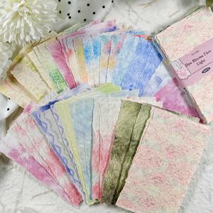 TEMU 40매 팩, 빈티지 식물 배경 디스트레스드 엣지 재료 종이, 혼합 재질 DIY 공예용 종이