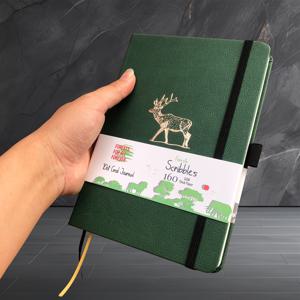 1개 BUKE A5 도트 그리드 저널 노트북 - PU 가죽 하드커버, 탄성 클로저 & 내부 포켓, 160페이지 두꺼운 크림색 종이 (160gsm), 5x5mm 번호가 있는 도트 그리드 레이아웃, A5 사이즈 플래너, 불렛 저널링, 아트, 스크랩북용
