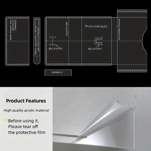 지갑, 카드 홀더, 명함 케이스, 가죽 패턴, 지갑 템플릿, 가죽 공예 도구, 지갑 제작, DIY 지갑 제작용 아크릴 몰드 템플릿 4개 세트