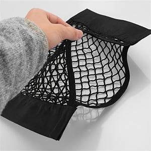 범용 자동차 트렁크 정리 네트 - 헤비듀티 나일론 카고 메쉬와 보관 가방, 벽부착형 차량 수납 오거나이저 SUV/세단 뒷좌석 및 트렁크용(후크 앤 루프 패스너)