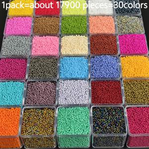 TEMU 17900개 1.8mm 슈퍼 체코 유리 시드 비즈 - 30가지 색상 장식 비즈 - 균일한 사이즈, 각 1개, 주얼리 제작용 - 풍부한 색상의 원형 스페이서 비즈에 적합 - 핸드메이드 귀걸이