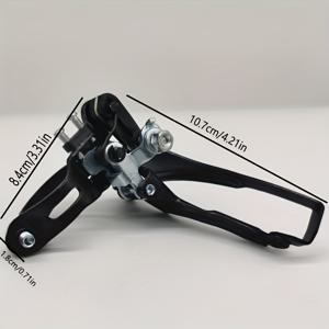 1pc 3-Speed Thumb-Shift Front Derailleur Compatible for Mountain Bikes - Manual Bike Gear Shifter with Thumb-Operated Speeds, Installation, Derailleur System for Off- (Suit Most )