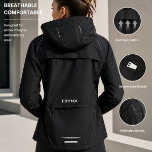 TEMU 여성용 후드 집업 재킷, 지퍼 포켓 포함, 봄 가을 데일리 캐주얼웨어 및 아웃도어 스포츠용