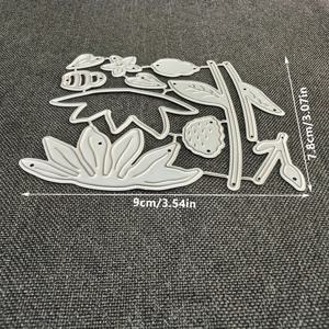 1개 꽃 메탈 커팅 다이, DIY 스크랩북 장식 엠보싱 다이 컷, 인사말 카드 제작 템플릿, 앨범 카드 만들기에 적합, 수제 카드 도구