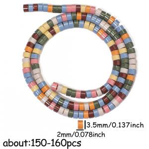 TEMU 2x3.5mm 천연석 멀티 컬러 원통형 간격이 있는 루즈 비즈, DIY 우아한 팔찌, 목걸이, 귀걸이, 수공예 액세서리, 주얼리 제작 용품, 비즈 및 비즈 모음용으로 적합