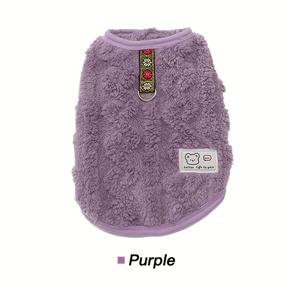 TEMU 가을 겨울 애견 의류, 강아지 조끼, 따뜻하고 편안함, 미끄럼 방지 버클, 민소매