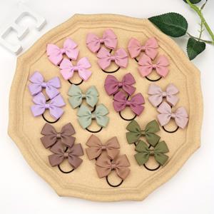 TEMU 20개 귀여운 사탕색 리본 머리끈, 높은 탄성 헤어 고무줄, 손상 없는 머리끈, 달콤하고 스타일리시한 여아용 머리 밴드, 데일리 캐주얼 헤어 추가