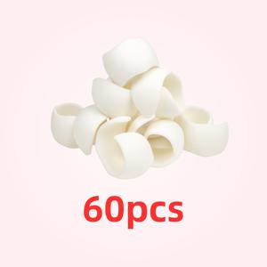TEMU 25/60/100개 순백색 실리콘 실감개 패브릭 홀더 - 풀림 방지, 엉킴 방지 실감개, 자수실, 재봉실, 퀼팅 콘, 보빈 보관, 크로스 스티치, 실 벽걸이 및 여행용 정리용