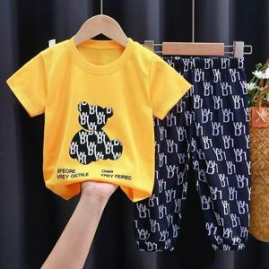TEMU SunburstWonder 남아 상하 복세트 유아 옷 여름 여아 상하복 세트 남아 반팔 세트 여아 반팔 세트