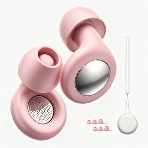 분실 방지 랜야드와 3가지 사이즈 이어캡이 포함된 휴대용 케이스 수면용 귀마개, 공부 사무실 업무 도서관 공장용, 새로운 타입 패션, 수면 여행용, 간편한 사용, 편안함