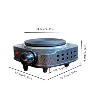 TEMU 500W 실버 플라워 미니 전기 스토브