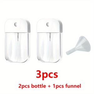 TEMU 3개/2개 세트 1.58oz 미세 미스트 스프레이 병 세트, 소형 깔때기 포함 - 투명 PVC 프리 플라스틱, 무향 휴대용 여행 및 메이크업 스프레이, 얼굴, 식물, 가정용으로 적합 - 내구성 있고 세련된 디자인의 소형 스프레이 병