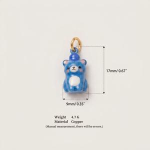 1개 간편하고 귀여운 스타일 펜던트, 블루베리 블루 액세서리, 목걸이, 팔찌, 귀걸이 및 기타 주얼리 추가에 적합, 휴일 및 생일 선물