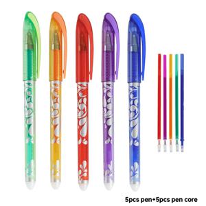 TEMU 10개 세트: 펜 5개 + 리필심 5개, 0.5mm 극세필 내장 지우개형 유색 지우개젤펜, 드로잉 및 낙서용, 필기와 메모 작성에 이상적인 색연필펜, 완벽한 사무용품 및 학용품, 생일 선물, 크리스마스 선물, 할로윈 선물, 밸런타인데이 선물, 새해 선물, 친구 선물로도 좋음! 부활절 선물로도 적합