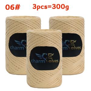 TEMU 300G/3개입 여름 통기성 경량 플랫 거즈, 방수 대나무 섬유 코바늘 뜨개실, 선물 상자 포장 및 장식 공예, 캐주얼 바 뜨개질 재료, 백팩, 핸드백, 썬햇 제작에 적합