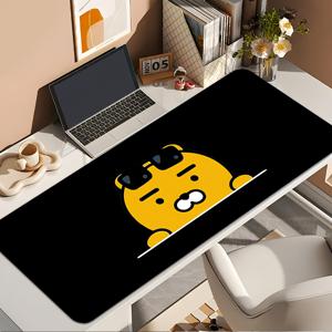 TEMU 카카오 라이언 쿨 패드 1개, 2D 평면 프린팅 - 고무 베이스 특징, 책상용으로 적합, 사무실, 학교, 가정 장식용으로 완벽, 책상 매트, 팬과 친구를 위한 훌륭한 선물, 2D 평면