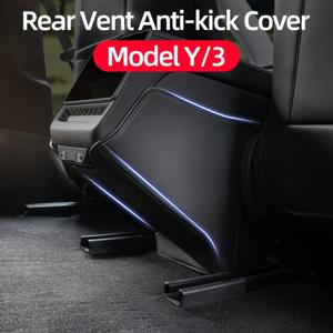 TESLA 리프레시 모델 Y/2024 2025 모델 3에 적합한 25-26, 킥 패드 방지 실내 보호 개조, 후면 통풍구 하단 보호 매트, 내마모성 및 방진, 간편한 청소, 벨벳 보호