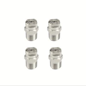 4 65도 스테인리스 스틸 팬 노즐, 고압 세척기 적합 - 1/4 BSPT 수컷 헤드, 2mm 입구, 내구성 304 재질