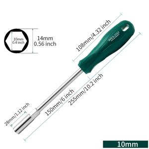 TEMU 단품 딥웰 플러그 드라이버 비트, 육각 소켓 렌치, 연장봉 소켓 드라이버, 딥웰 너트 스타터