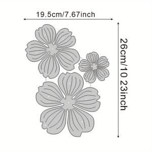 TEMU 탄소강 커팅 나이프 몰드 DIY 핸드메이드 스크랩북 포토앨범 종이 아트 엠보싱 템플릿 꽃 모양