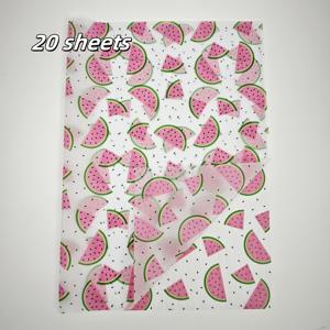 TEMU 20/60매, 수박 패턴 얇은 종이, 50.8cm x 35.56cm 선물 포장지, 결혼식, 발렌타인데이 선물, 생일 선물 포장, 꽃다발 포장, 선물 가방 채우기, 파티 선물에 적합