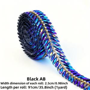 TEMU 말눈 모양 레진 라인스톤 장식 체인, 1개 1야드 팩, DIY 웨딩드레스 액세서리, 핫멜트 글루 공예 재료, 의류 디자인 액세서리, 시퀸 체인, 신부 헤드피스 허리 체인