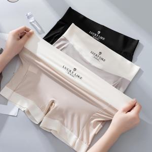 TEMU 여성용 혼합 색상 안전 반바지 3종 세트, 하이웨이스트, 노출 방지, 심리스 레깅스, 멀티 컬러 드로즈, 편안하고 통기성 좋은 보험 바지, 투인원, 롤이 되지 않는 얇은 스포츠 심리스 드로즈 레깅스