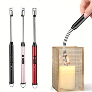TEMU 1/3/5개 다기능 360° 회전 USB 충전 아크 라이터, 캔들 라이터, 전자 펄스 라이터, 방풍 가스 스토브 점화기, 야외 주방 도구, 야외 생존 방풍 라이터, 바베큐 캠핑 라이터
