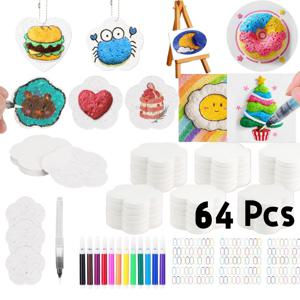 TEMU 64개 3D 폼 텍스처 페인팅 3D 아트 캔버스, DIY 꽃 만들기, 스크랩북킹, 카드 만들기, 포푸리용 3D 블로잉 폼 시트 - 크리스마스 공예, 학교 프로젝트, 파티 행사에 이상적