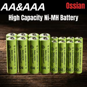 TEMU Ossian 가정용 1.2V AA 800mAh AAA 600mAh 충전식 배터리 팩 8개 AA+8개 AAA (800mAh&600mAh), 알람시계, 소형 무드등, 휴대용 미니 선풍기 등용