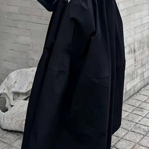 블랙 게으른 느낌 버드 드레스 여성 봄 여름 가을 신상 캐주얼 스타일 간편 패션 하프 스커트 인스 트렌디
