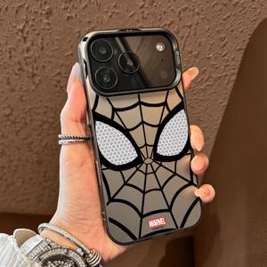 TEMU 스파이더맨 남성용 휴대폰 케이스, Apple 17용, 마블 만화 크리에이티브 트렌디 브랜드 남성용, iPhone 17//Air/16Pro/15/14Plus/13/12/11용 트렌드 거미줄 프린트 보호 케이스