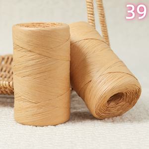 TEMU 라피아 원사 2다발/200g, 라피아 직조용 원사, 여름 밀짚모자, 종이모자, 라피아 밀짚모자 코바늘뜨기 용, 가방 코바늘뜨기 용 라피아 원사