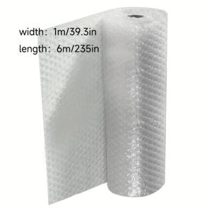 TEMU 100cm x 6m 버블랩 롤 – 이사 및 보관 박스용 공기 방울 포장, 공간 절약 및 깨지기 쉬운 물품 보호, 버블백으로 효율적인 이사 및 보관 공간 활용, 충분한 보호 제공, 저장 공간 최적화,장기 품목 보존,이사 필수품,버블 그리드 패턴,고보호 텍스처,찢어지지 않는 소재,소규모 비즈니스