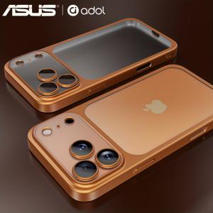 TEMU 휴대폰 케이스 - ASUS 아이폰 17/아이폰 17 Pro/아이폰 17 Pro Max 호환, 통합 전기 도금 무광 쉘 사용, 재미있는 미끄럼 방지 지문 방지, 렌즈 터닝키, 뒷면 무광 텍스처, Xing Yu 오렌지