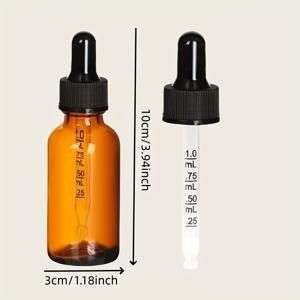암버 색상 차단 드로퍼 병, 2개 세트 (각 30ml), 정밀 측정에 적합, 에센셜 오일 및 에센스 분사 도구, 뷰티 및 보관 필수품, 인기 더블 병 콤보 (빠른 매진)
