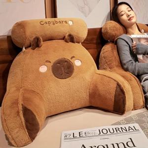 귀여운 만화 토끼 플러시 베개 - 갈색 부드러운 푹신한 직물, 지퍼 폐쇄, 침대, 의자, 거실 장식용으로 기계 세탁 가능 - 편안한 가정용 액센트, 토끼 베개, 침실 액세서리, 재미있는 디자인, 플러시 텍스처