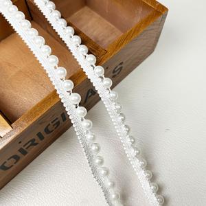 TEMU 2야드 DIY 의류 액세서리, 손바느질용 진주 우븐 리본, 의류 장식 테두리, 칼라용 레이스, 스커트 밑단 장식 액세서리