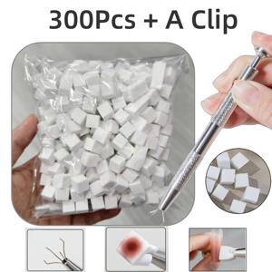 301개/세트, 그라데이션 및 블렌딩 효과를 위한 300개 소형 스펀지 및 클립 세트. 이 300개 키트는 내구성이 뛰어나 네일 아트 또는 네일 살롱에서 사용하기에 완벽합니다.