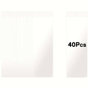 40/20 투명 책갈피 슬리브, 플라스틱 블랭크 비닐 책갈피 (태슬 홀 커버 클립 포함), 독서, 결혼식, 발렌타인데이 선물, 파티 답례품 장식에 적합
