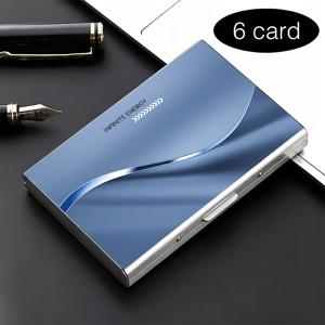 고급 스테인리스 스틸 RFID 도난 방지 카드 홀더 메탈 지갑, 다중 수납 디자인, 아버지의 날, 부활절 완벽한 선물, 광택 표면 메탈릭 텍스처, 패셔너블 여성용 지갑, 비즈니스 스포츠