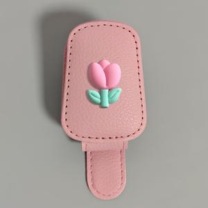 1 튤립 꽃 자동차 햇빛 가리개 안경 클립, 패션 안경 자석 클립 홀더, 창의적인 자동차 햇빛 가리개 고정 클립, 다기능 티켓 클립, 자동차 패션 안경 보관 홀더, 햇빛 가리개 추가 장식, 트렌디한 안경 클립