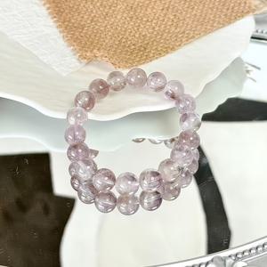 11mm AAA 천연 보라색 토끼털 쿼츠 원형 비즈 팔찌, 왕관 차크라 진정 직감 , 미스터리 로맨틱 럭셔리 스타일, 유니크한 포함물 주얼리, 긍정적인 부적, 여성용 핫 선물